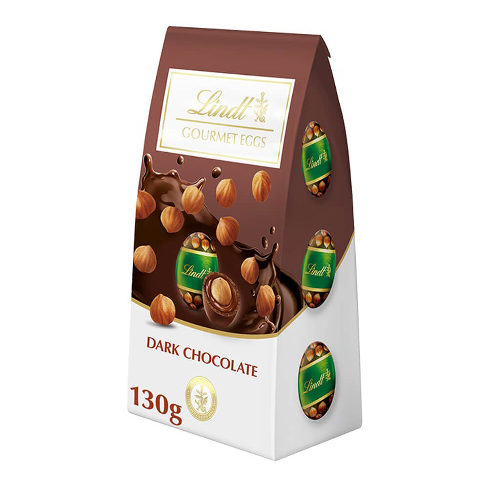 Lindt Whole Hazelnut Mini Eggs Dark 130g